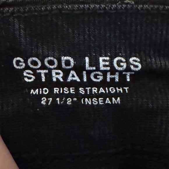 Good American Soft Tech Black Good Legs Straight Mid Rise Stretch Jeans 12/31 - Picture 5 of 9